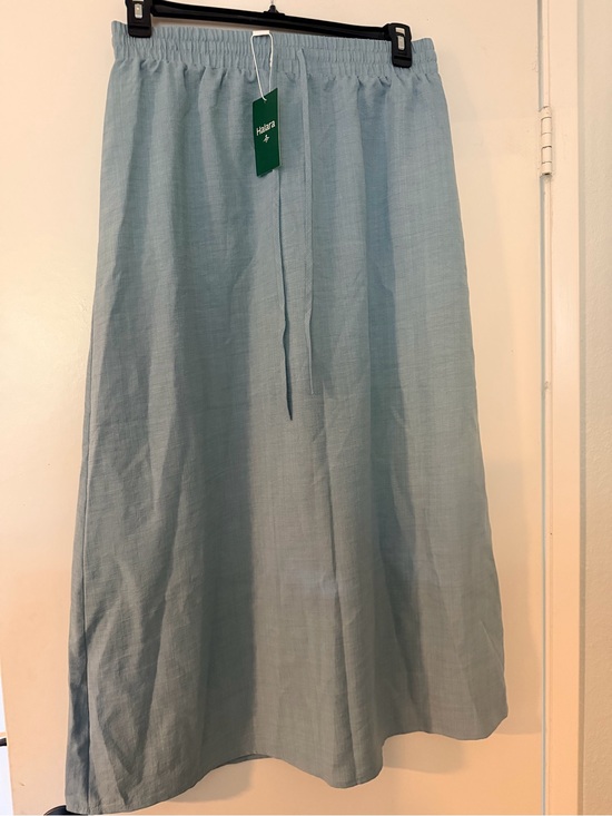 HALARA Dresses & Skirts - HALARA Light Blue Midi Skirt with Elastic Drawstring Waist